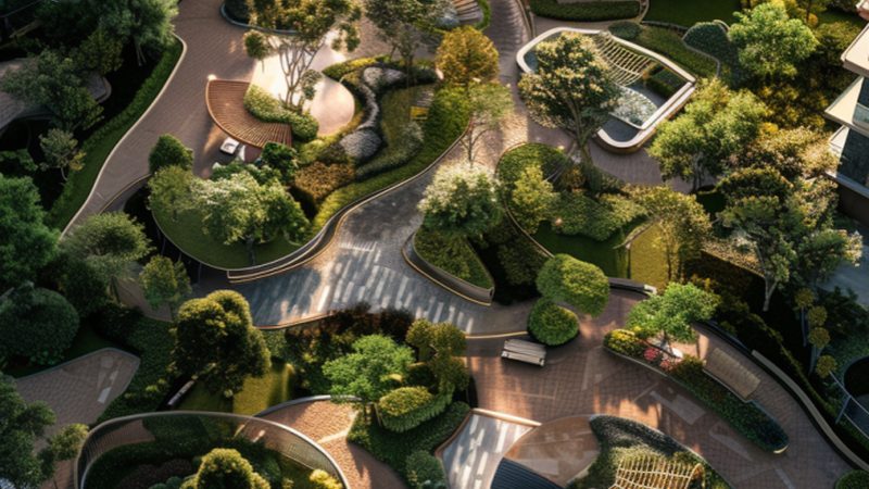 道路绿化隔离带种植高度注意事项